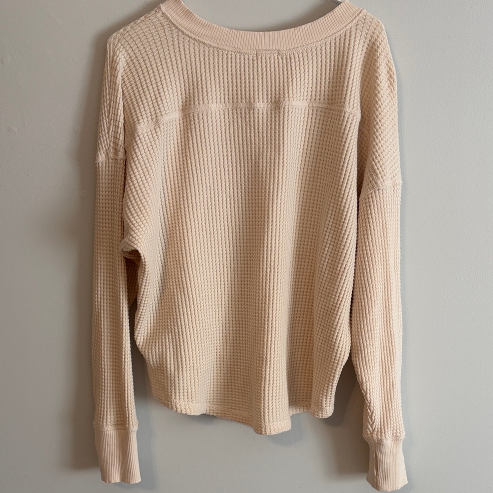 offline by Aerie: Women's Vanilla Cream Waffle Knit Sweater/top. Small. - Picture 5 of 8